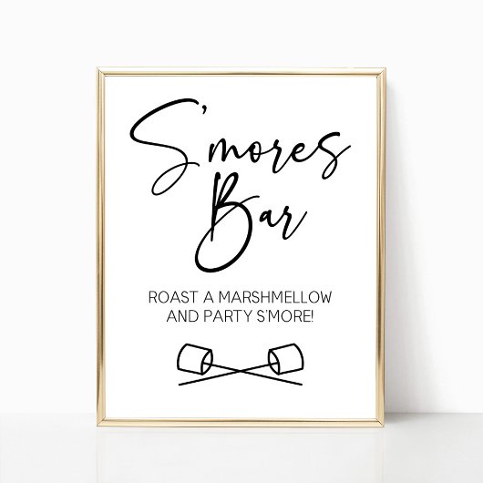 S'MoresバーマーシュマロパーティーS'More Sign ポスター