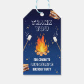 S'moresパーティーサンキューメッセージカード ギフトタグ (正面)