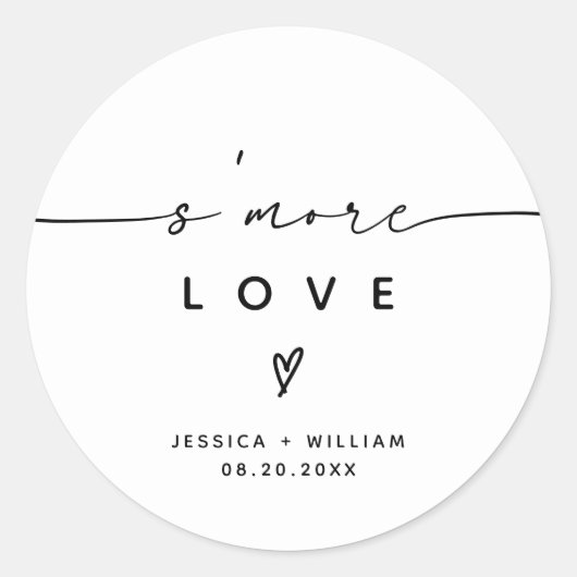 S'moresモダンウェディングパーティーフェイスキットクラシックRou ラウンドシール (正面)