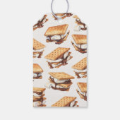 S'mores秋焚き火アウトドアカップルのシャワーのお願い ギフトタグ (裏面)