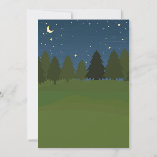 S'mores Backyard Camping Bonfire Birthday  招待状 (裏面)