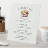 S'mores Bar Recipe Sign Fall Bonfire Outdoor 台座サイン (インサイチュ)