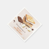 S'mores Birthdayパーティー スタンダードカクテルナプキン (角)