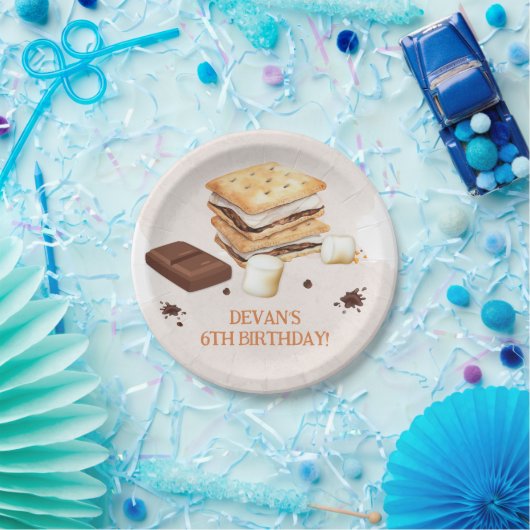 S'mores Birthdayパーティー ペーパープレート (パーティー)
