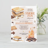 S'mores Birthdayパーティー 招待状 (スタンド正面)