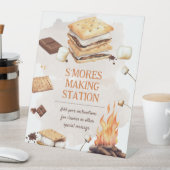 S'mores Birthday Partyペデスタルサイン 台座サイン (インサイチュ)