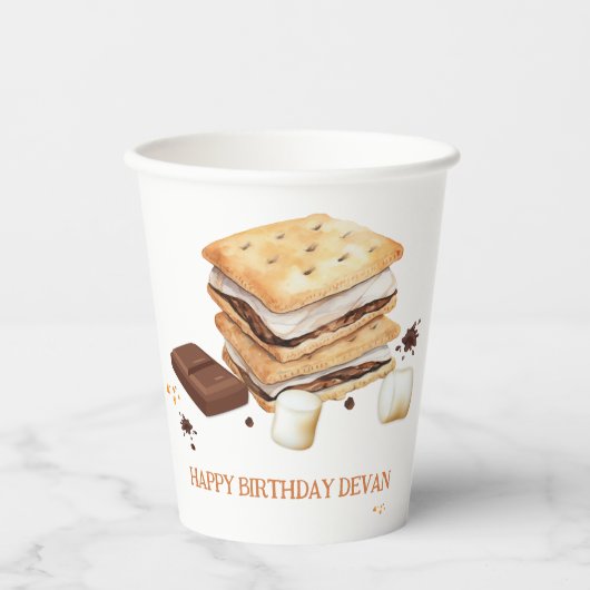 S'mores Birthday Party 紙コップ (正面)