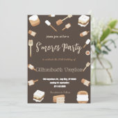 S'mores Birthday Party Invitation – Cozy Campfire 招待状 (スタンド正面)