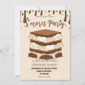 S'mores Birthday Party Invitation – Cozy Campfire  招待状 (正面)