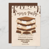S'mores Birthday Party Invitation – Cozy Campfire 招待状 (正面/裏面)