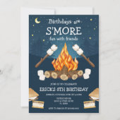 S'mores Birthday Party S'mores Camping Birthday 招待状 (正面)