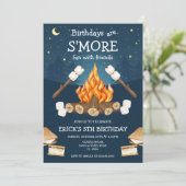 S'mores Birthday Party S'mores Camping Birthday 招待状 (スタンド正面)