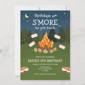 S'mores Birthday Party S'mores Camping Birthday 招待状 (正面)