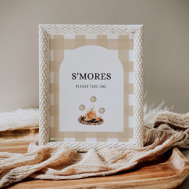 S'mores Campfire Party Custom Favor Sign