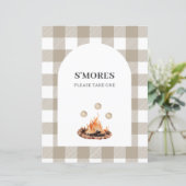 S'mores Campfire Party Custom Favor Sign (スタンド正面)