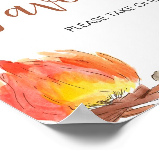 S'mores Camping赤ちゃんシャワーの好意 ポスター (角)