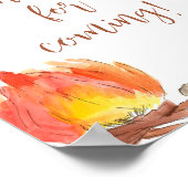 S'mores Camping Baby Shower Thank 来 for ポスター (角)