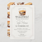 S'mores Fall Bonfire Outdoor Birthday 招待状 (正面/裏面)