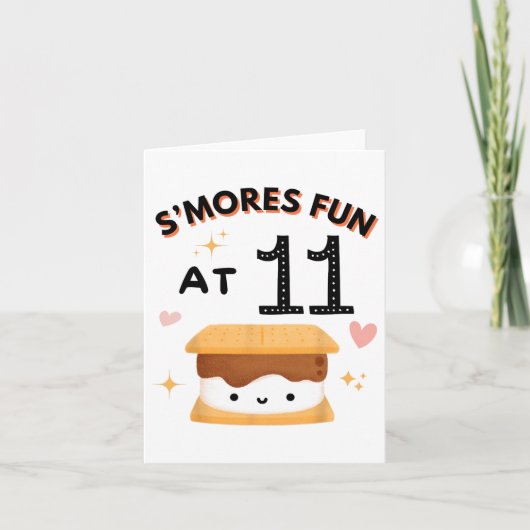 Smores Fun Camping Birthday 11 Years Old Camper 11 カード (正面)