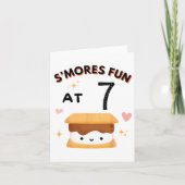 Smores Fun Camping Birthday 7 Years Old Camper 7th カード (正面)