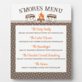 S'Mores genderが赤ちゃんシャワー焚き火メニューを明らかにする フォトプラーク (正面)