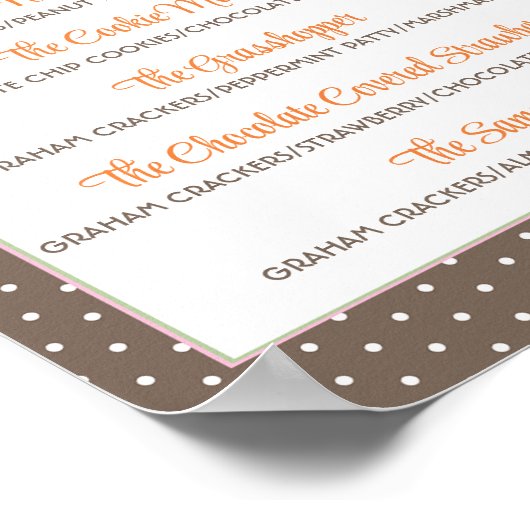 S'Mores genderが赤ちゃんシャワー焚き火メニューを明らかにする ポスター (角)