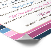 S'Mores gender revealパーティー編集可能メニュー ポスター (角)