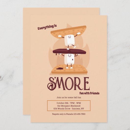 Smores Invitation 招待状 (正面/裏面)