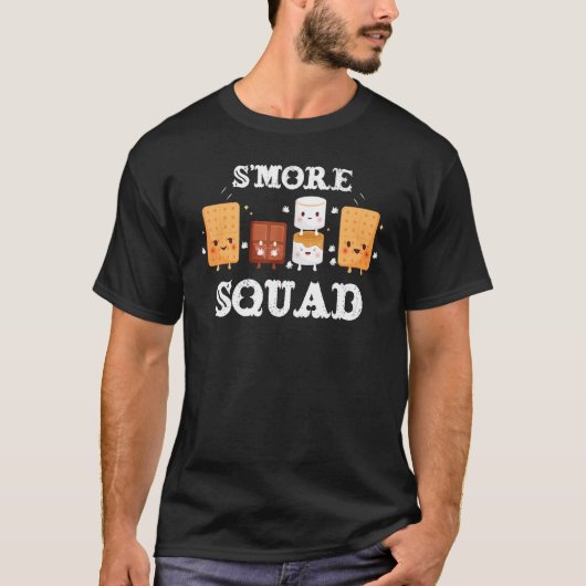 S'mores Marshmallows Camping Smores Squad Tシャツ (正面)
