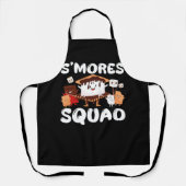 S'mores Marshmallows Smores Squad Campingおもしろい Ca エプロン (正面)