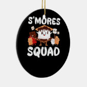 S'mores Marshmallows Smores Squad Campingおもしろい Ca セラミックオーナメント (右)