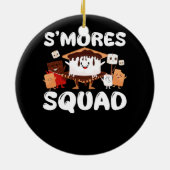 S'mores Marshmallows Smores Squad Campingおもしろい Ca セラミックオーナメント (裏面)