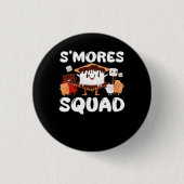 S'mores Marshmallows Smores Squad Campingおもしろい Ca 缶バッジ (正面)