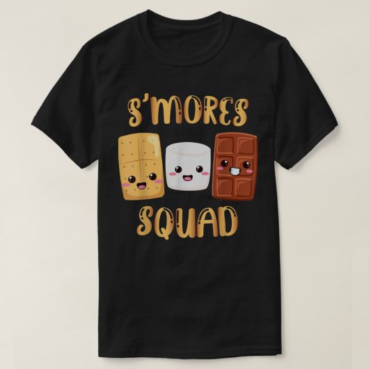 S'mores Marshmallows Smores Squad Campingおもしろい Ca Tシャツ (デザイン正面)