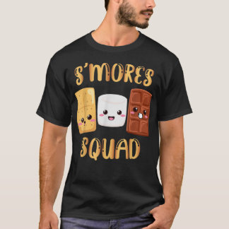 S'mores Marshmallows Smores Squad Campingおもしろい Ca Tシャツ