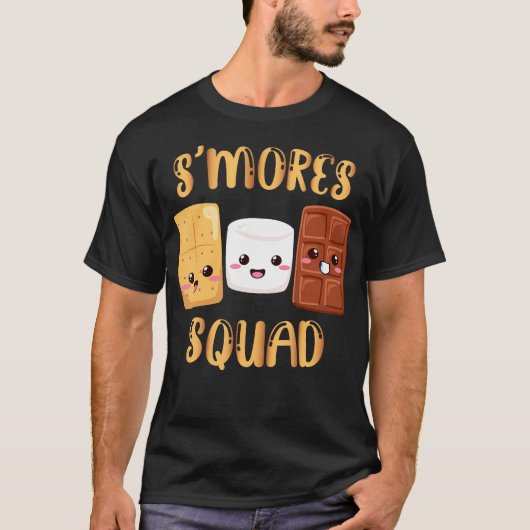 S'Mores Marshmallows Smores Squad Campingおもしろい Ca Tシャツ (正面)