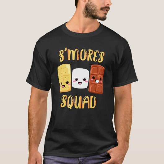 S'mores Marshmallows Smores Squad Camping Campfi Tシャツ (正面)