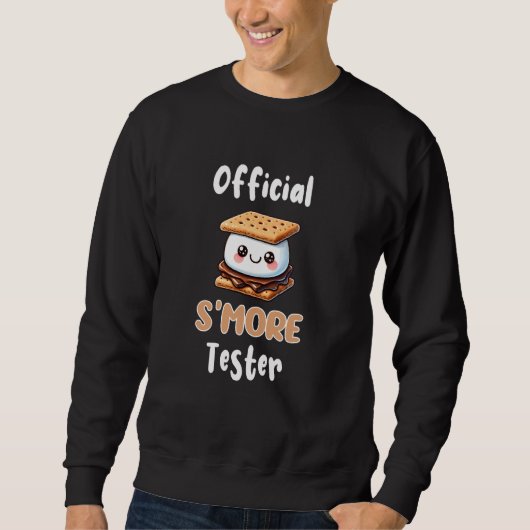 S'mores Shirt おもしろい Smores Tester Camping S'more スウェットシャツ (正面)