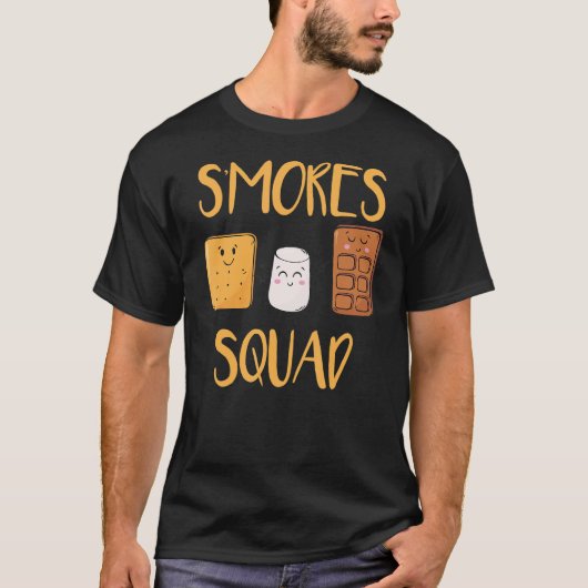 S'mores Squad Marshmallow Camping Campfire Smores Tシャツ (正面)