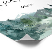 S'mores stationスモアバー素朴な山々 ポスター (角)