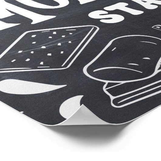 S'mores Station Sign ポスター (角)