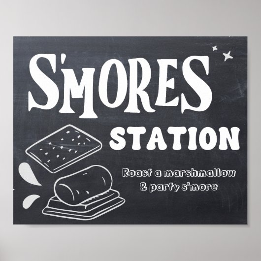 S'mores Station Sign ポスター (正面)