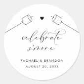 S'mores Wedding Party Favorites Kitステッカーラベル ラウンドシール (正面)