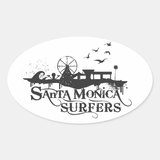 SMSクラシックステッカー 楕円形シール (正面)