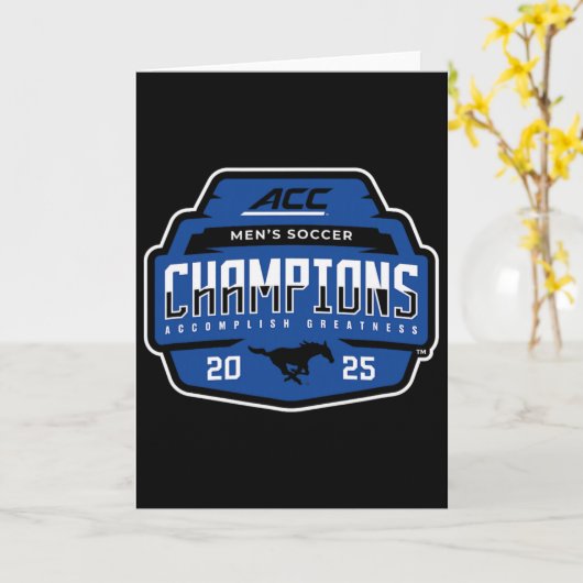 Smu Mustangs Acc Champs 2025 Men's Soccer _1  カード (黄色い花)