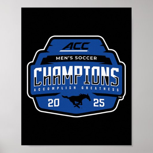 Smu Mustangs Acc Champs 2025 Men's Soccer _1  ポスター (正面)