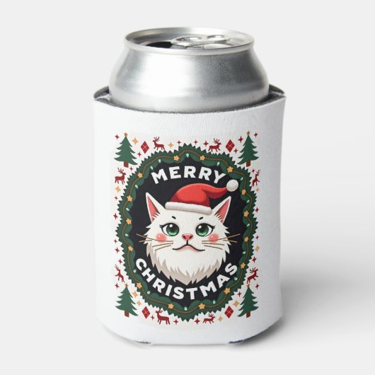 Smudge Cat Ugly Christmas Sweater  (1) 缶クーラー (缶正面)