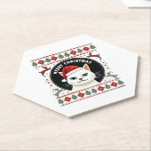 Smudge Cat Ugly Christmas Sweater  (3) ペーパーコースター (アングル)