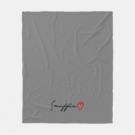 Smuffinのハート毛布 フリースブランケット (正面)