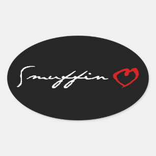 Smuffin愛 楕円形シール
